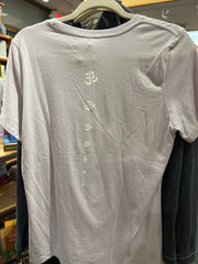 Om Peace Relaxed Women's Short Sleeve Tee - Ancient Language Yoga Clothing
