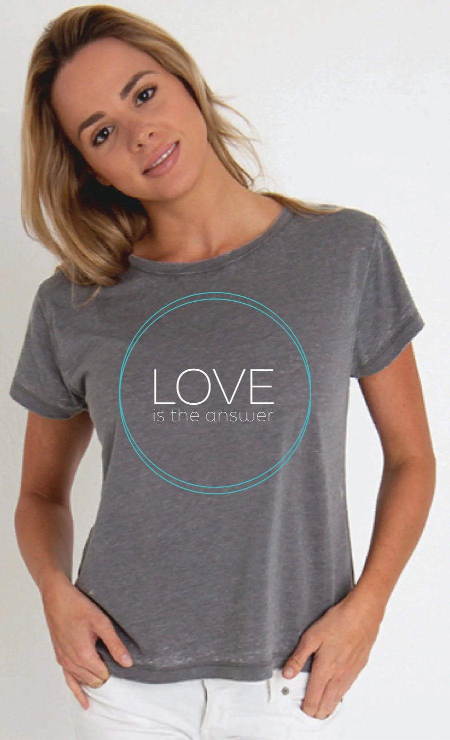 Love Answer Short Sleeve Tee - Ancient Language Yoga Clothing