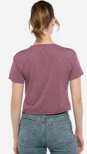 Vintage Hanuman Sanskrit Yoga Crop Tee - Ancient Language Yoga Clothing