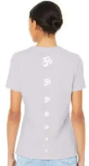 Om Peace Relaxed Women's Short Sleeve Tee - Ancient Language Yoga Clothing