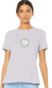 Om Peace Relaxed Women's Short Sleeve Tee - Ancient Language Yoga Clothing