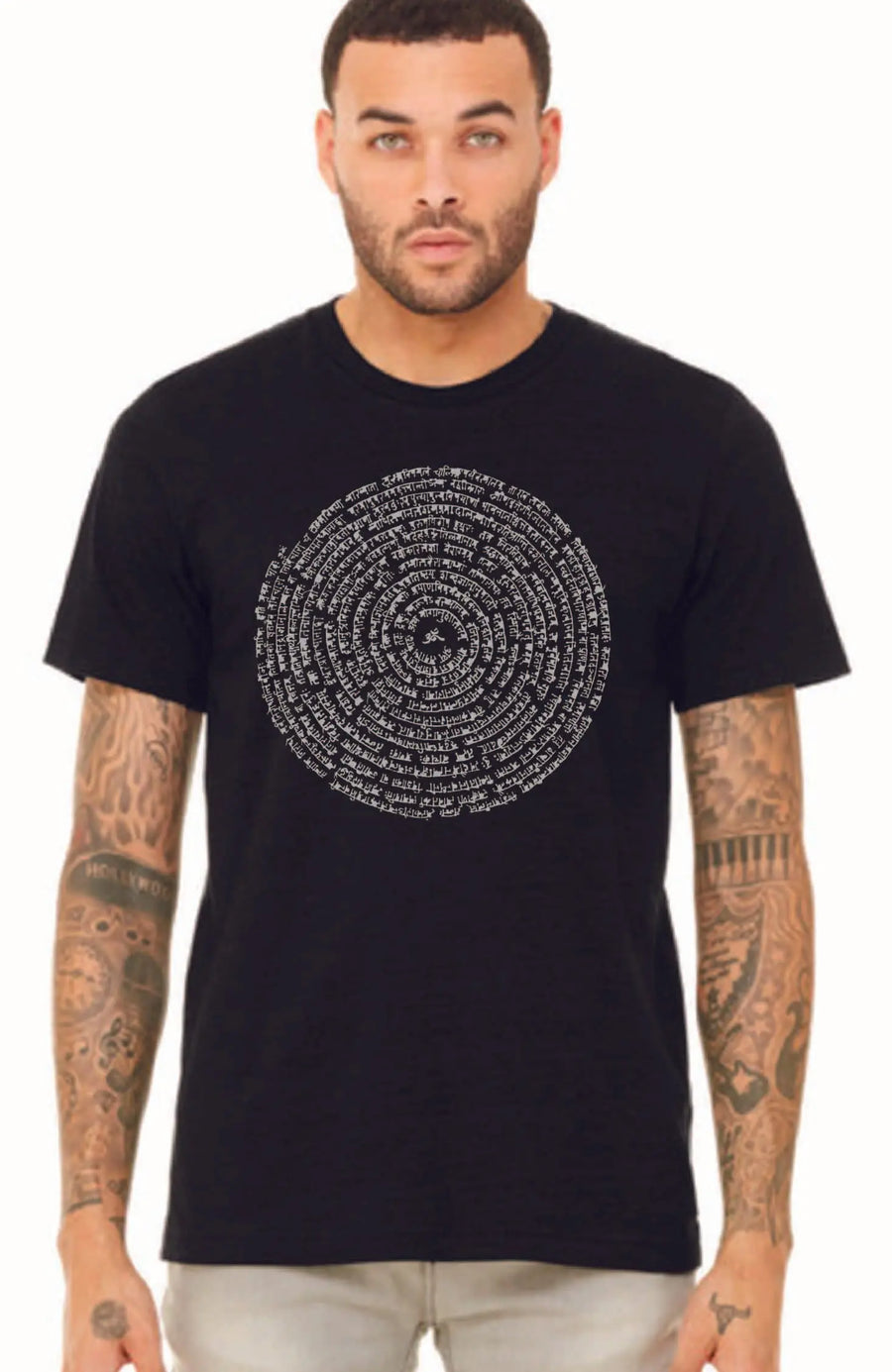 Yoga Spiral Triblend Short Sleeve Tee - Ancient Language Yoga Clothing