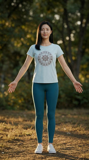 Bamboo Organic Cotton High Waisted Women's Yoga Legging in Moroccan Teal