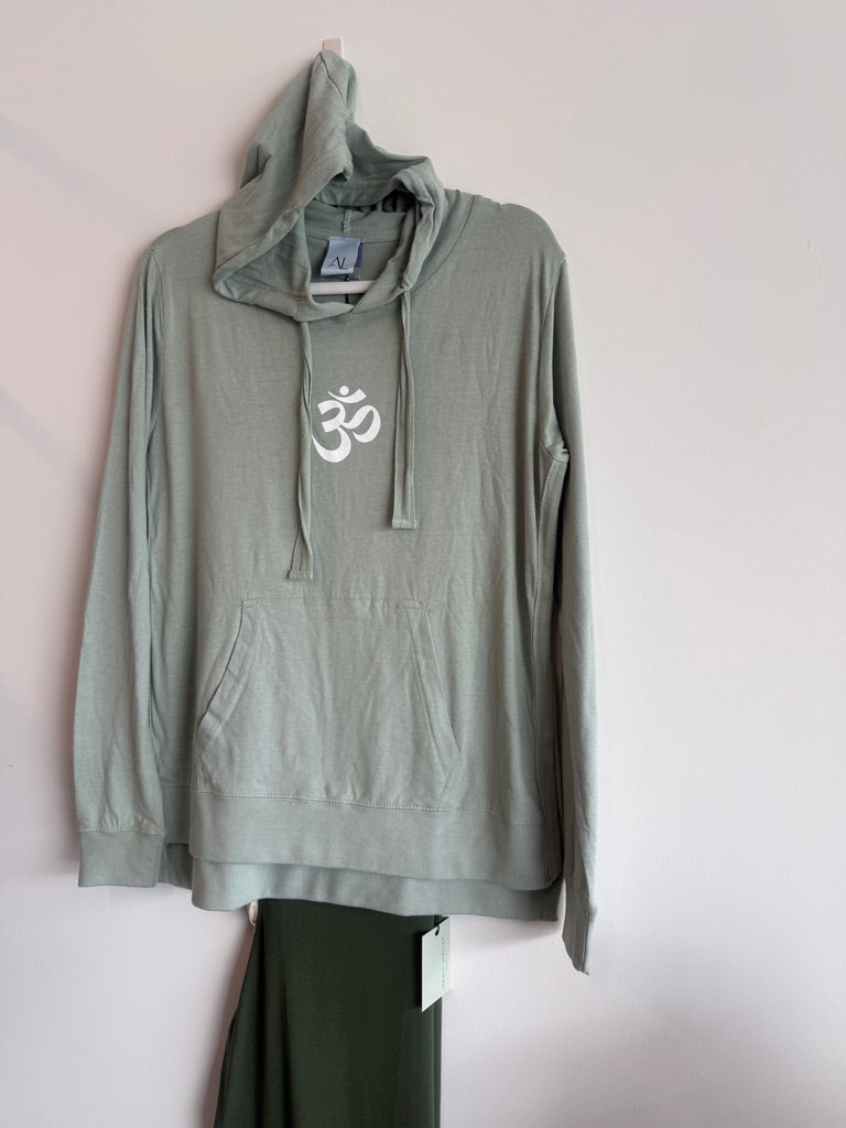 Clean Om Women's Jersey Hoodie in Slate Green