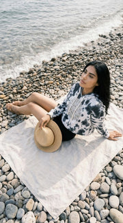 Mandala Women's Tie Dye Hoodie in Black