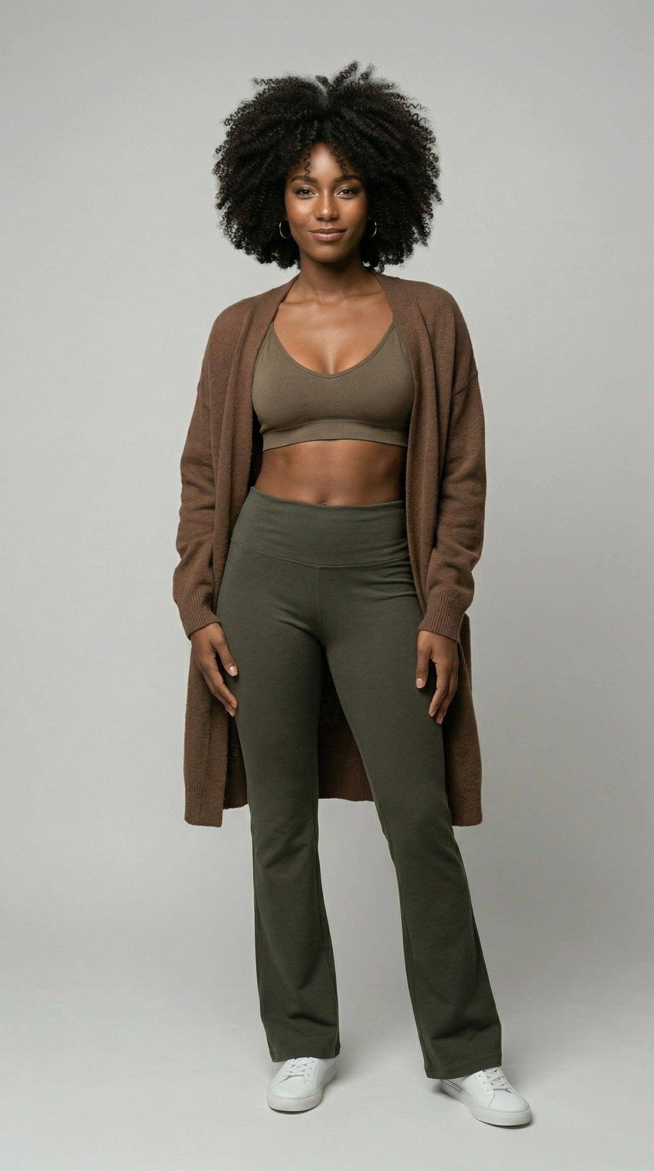 Bamboo Organic Cotton Women's Bootcut Yoga Pant in Moss Green