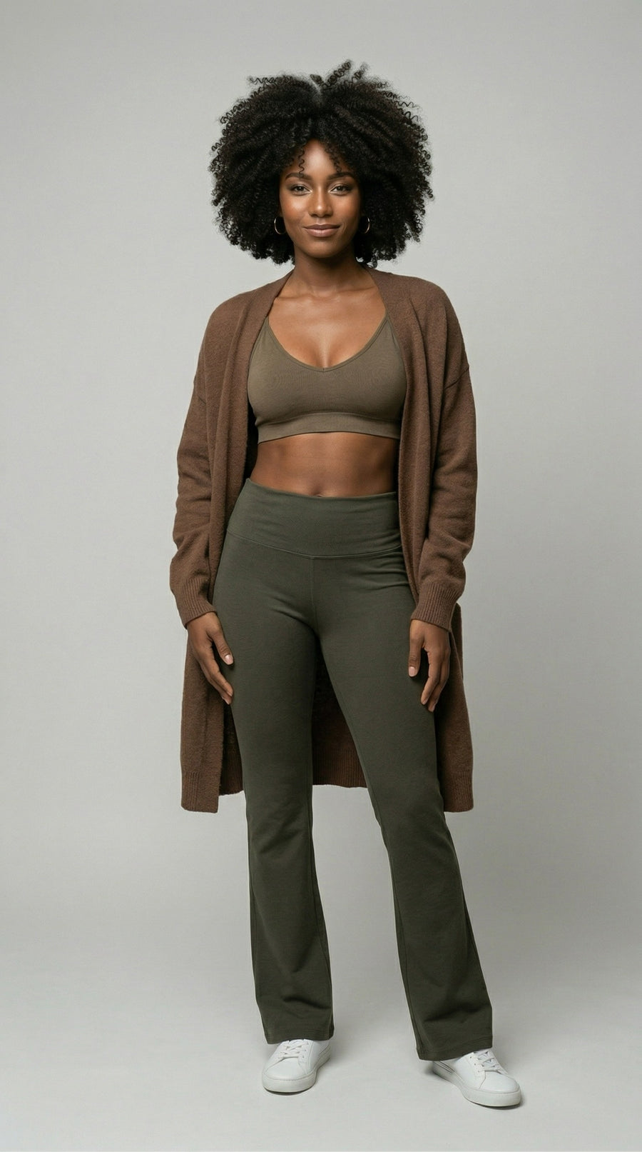 Bamboo Organic Cotton Women's Bootcut Yoga Pant in Moss Green