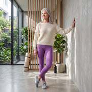 MantraSculpt High Waist Full Length Legging in Magenta Berry
