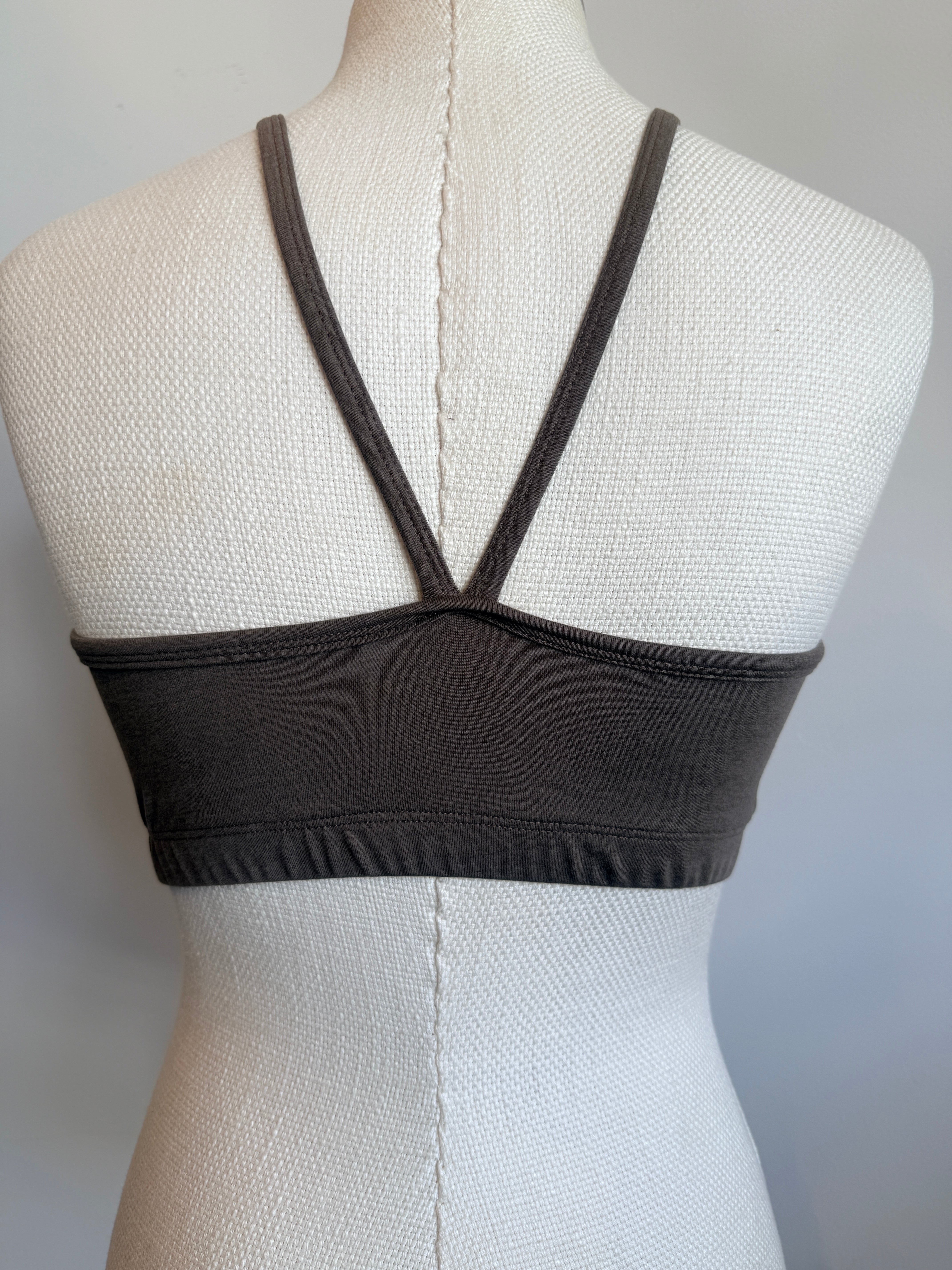 Bamboo Organic Cotton Bralette Charcoal