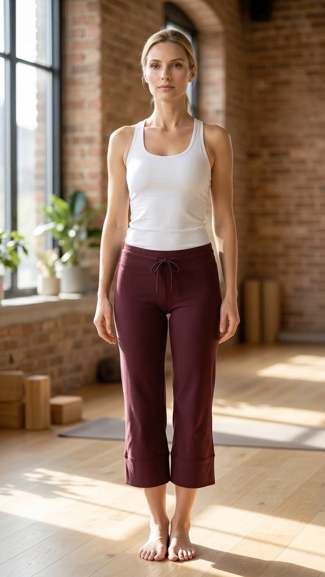 Bamboo Organic Cotton Women's Chant Capri in Chianti