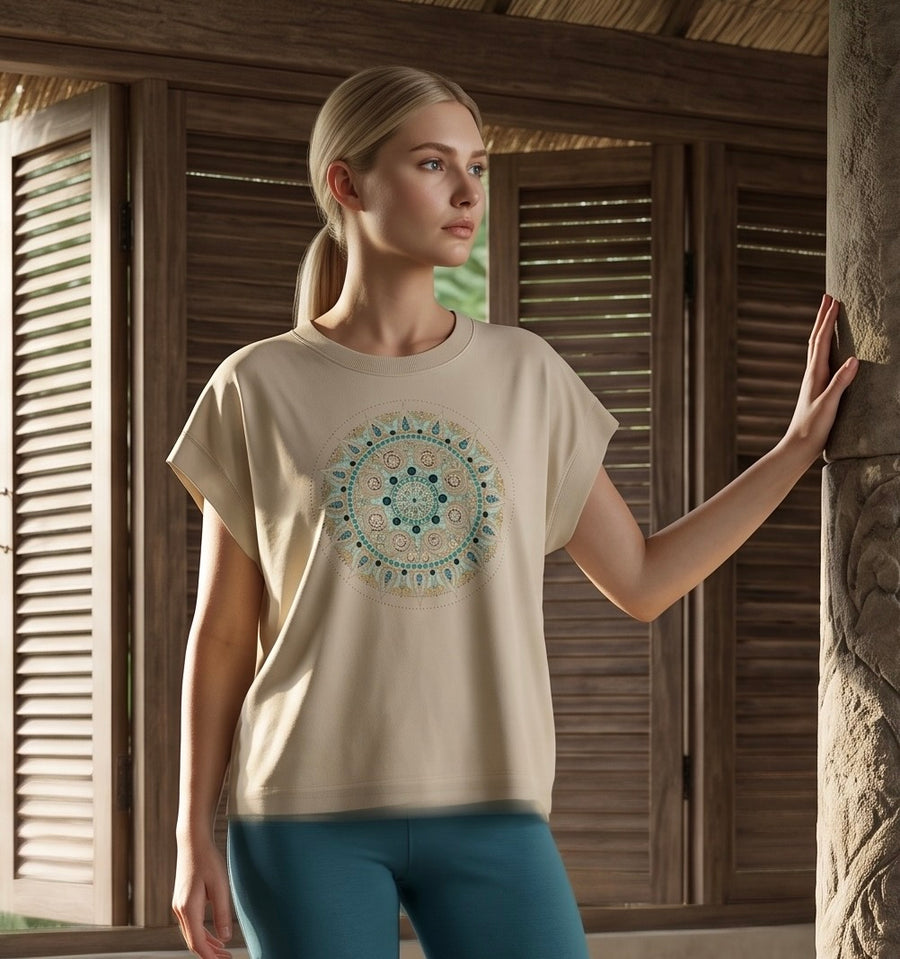 Mandala Women's Vintage Wash Tee in Natural