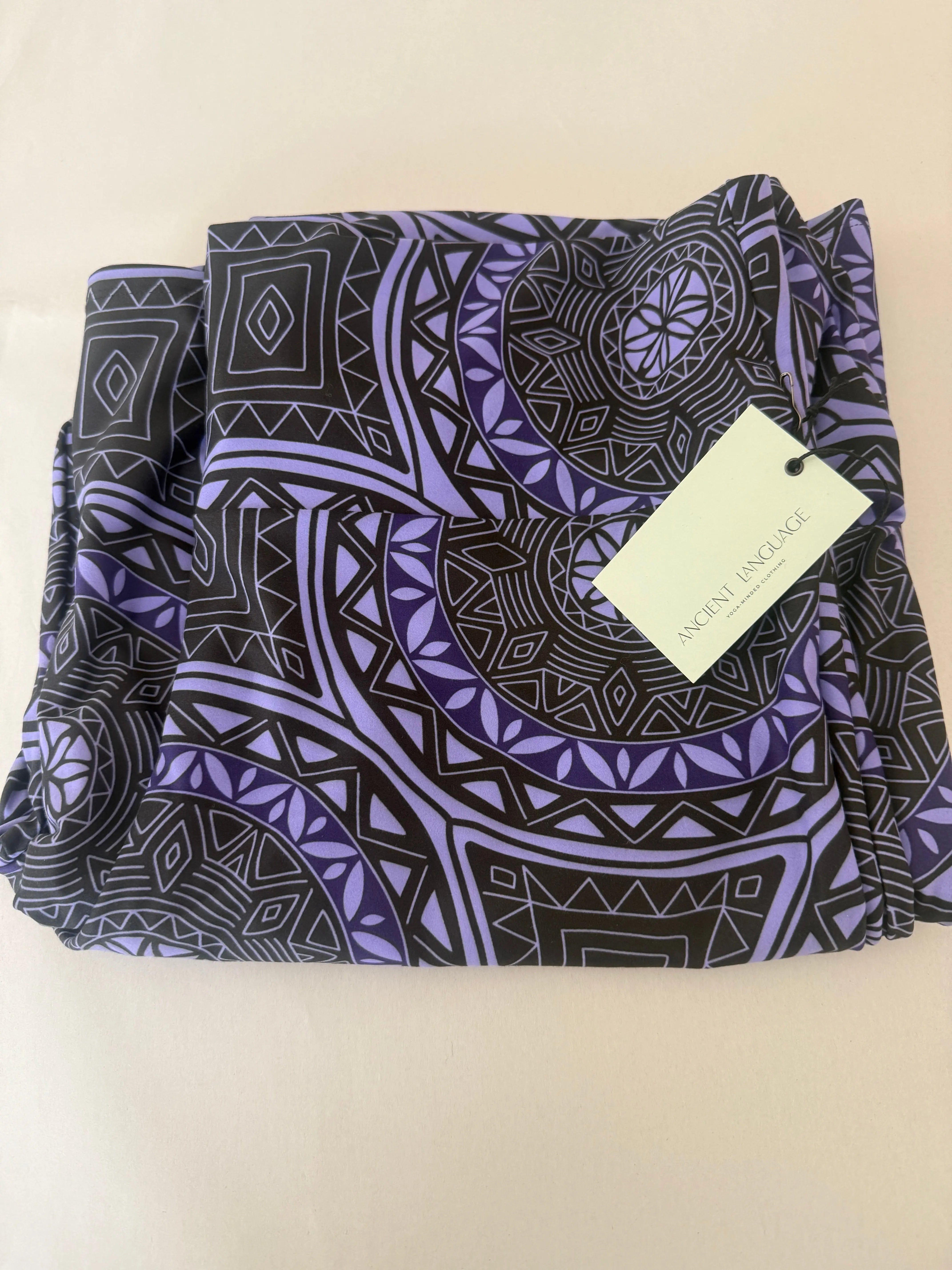 Sueded Print Flare Pant - Ancient Language Yoga Clothing