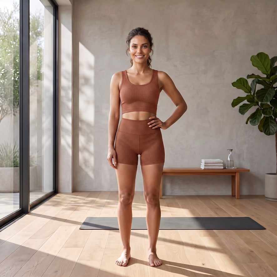 Arriving Soon Bamboo Cotton Short in Rust
