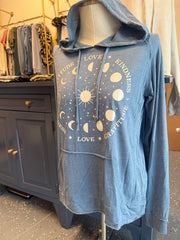 Moon & Stars Women's Vintage Jersey Hoodie