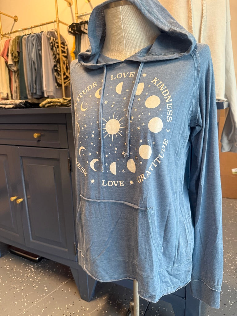 Moon & Stars Women's Vintage Jersey Hoodie