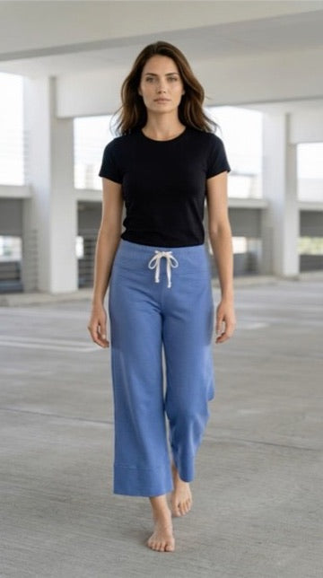 Featherweight Chant Capri Women's Pant in Denim Blue