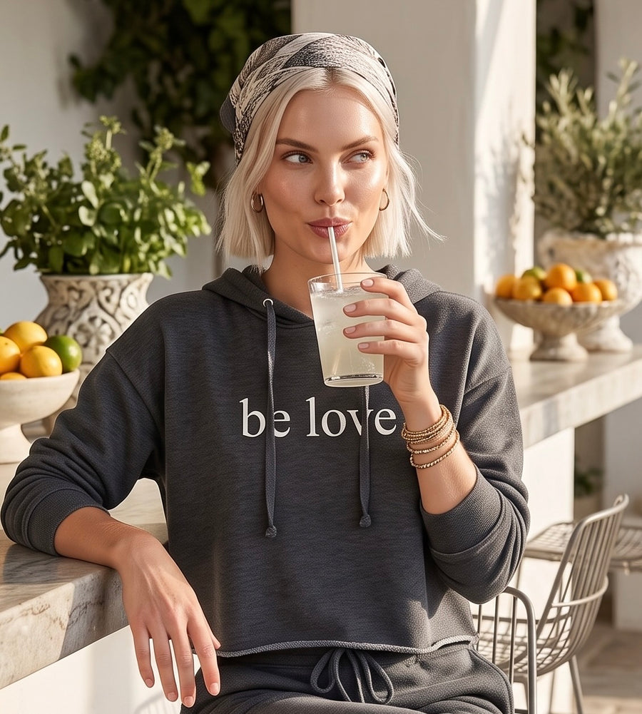 Be Love Women's Beach Hoodie in Vintage Black