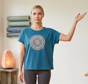 Mandala Women's Vintage Wash Tee in Teal