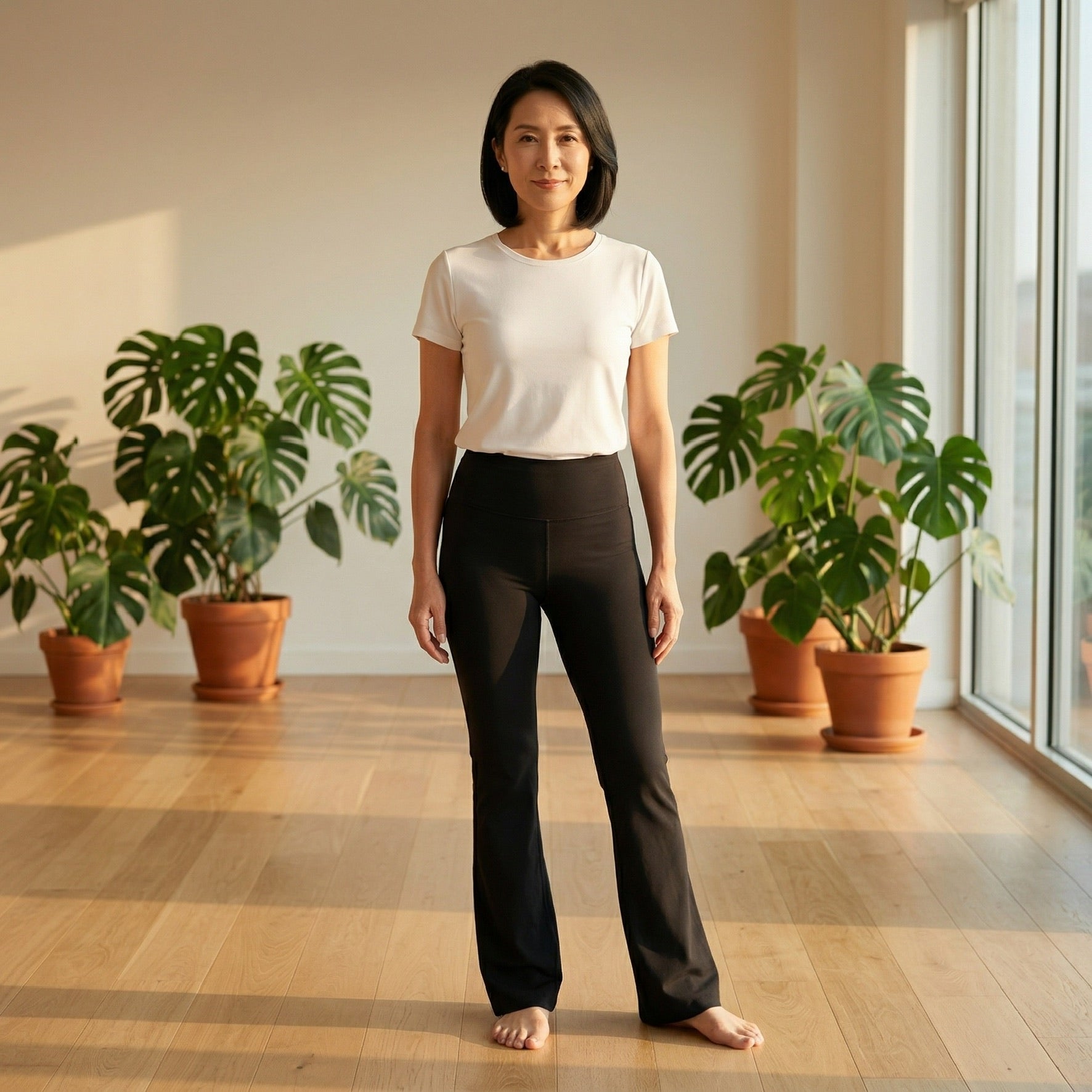 Bamboo Organic Cotton Women's Bootcut Yoga Pant in Black
