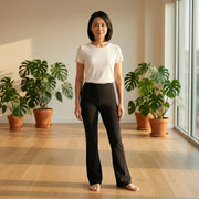 Bamboo Organic Cotton Women's Bootcut Yoga Pant in Black