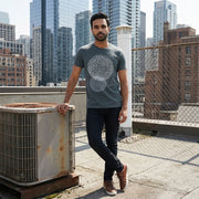 100 Breaths Unisex Relaxed Short Sleeve Tee in Heather Slate Blue