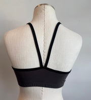 Bamboo Bralette Coffee Brown with Black Binding