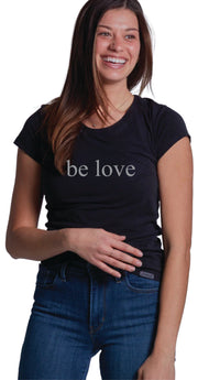 Be Love Women's Beechwood Short Sleeve Tee in Black