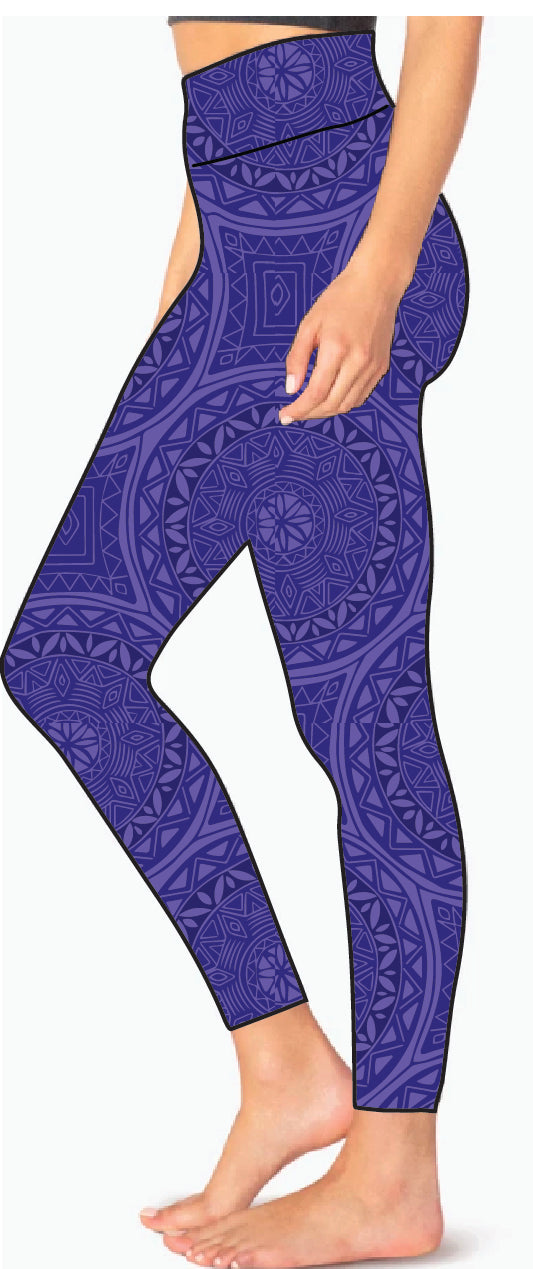 Purple Mandala Brushed Legging