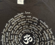 Zen Spiral Women's Bamboo Long Sleeve Tee Ancient Language Yoga Clothing