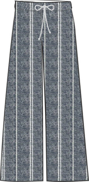 Drawstring Hemp Organic Cotton Wide Leg Pant Ancient Language Yoga Clothing