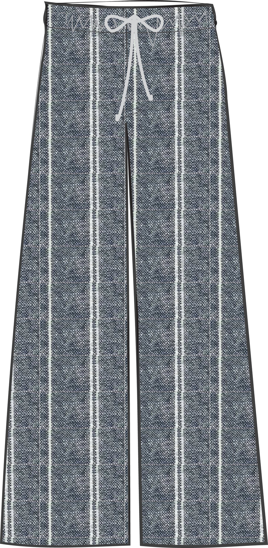 Drawstring Hemp Organic Cotton Wide Leg Pant Ancient Language Yoga Clothing