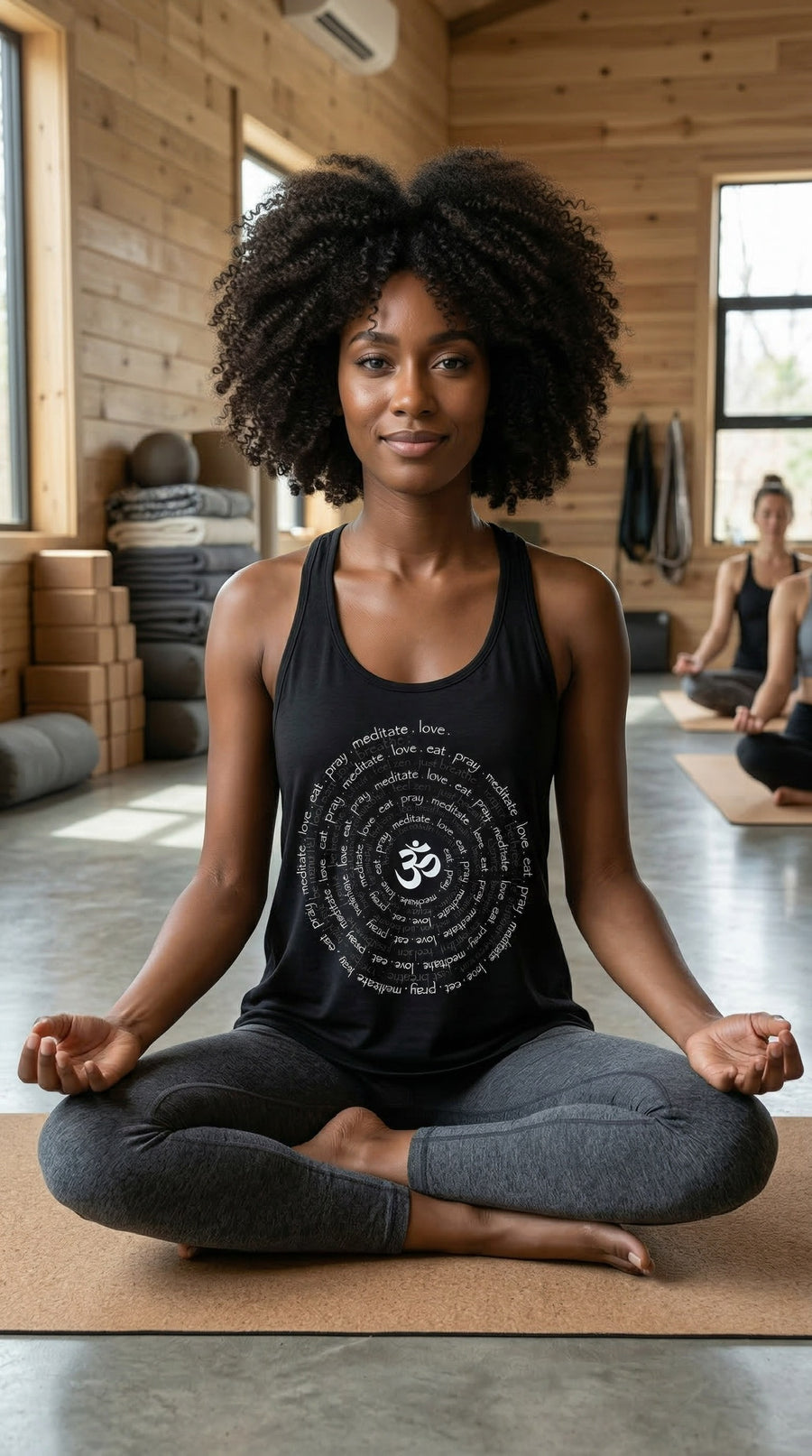 Zen Spiral Women's Flowy Racer Tank