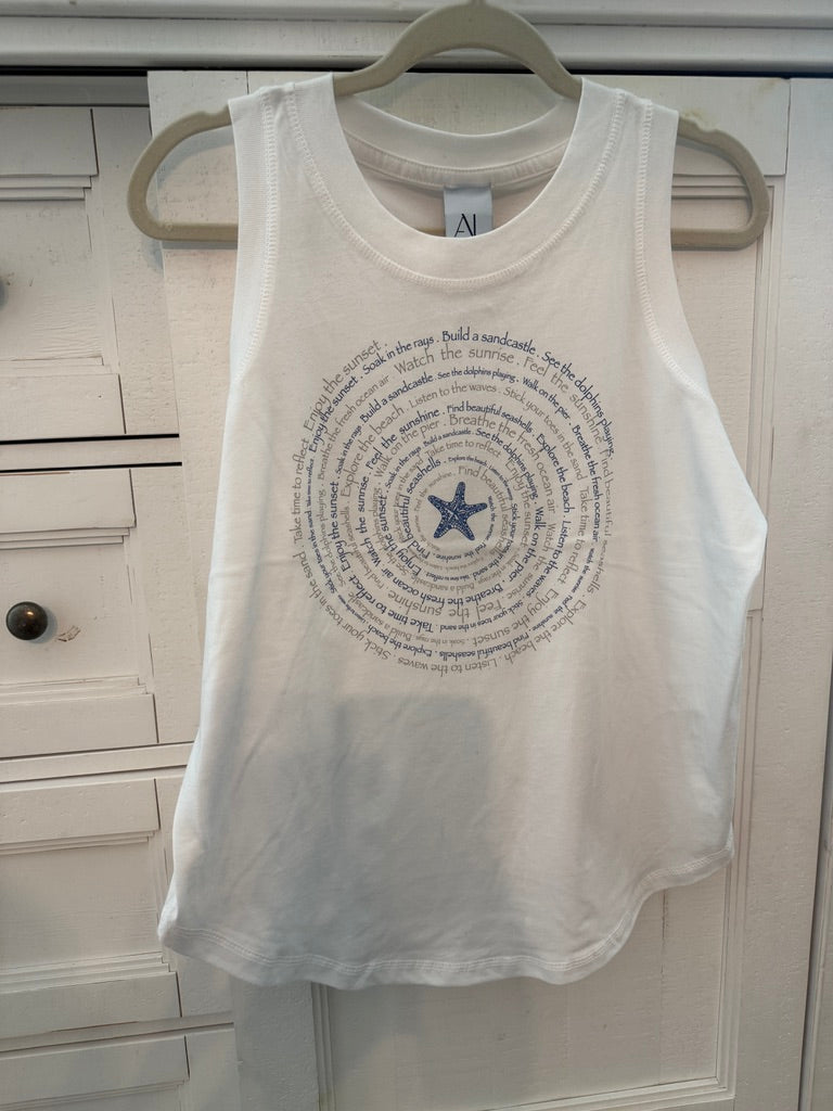 Seaside Spiral Fine Jersey Women's Tank Ancient Language Yoga Clothing