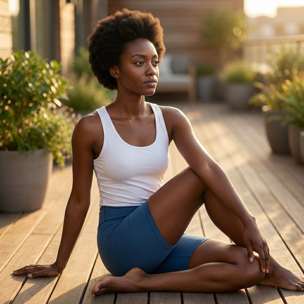 Bamboo Short in Soft Cobalt Steel Blue