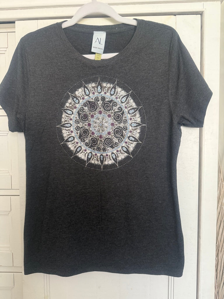 Mandala Relaxed Short Sleeve Tee - Ancient Language Yoga Clothing