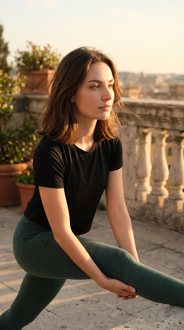 Spacedye High Waisted Women's Yoga Legging in Forest Green