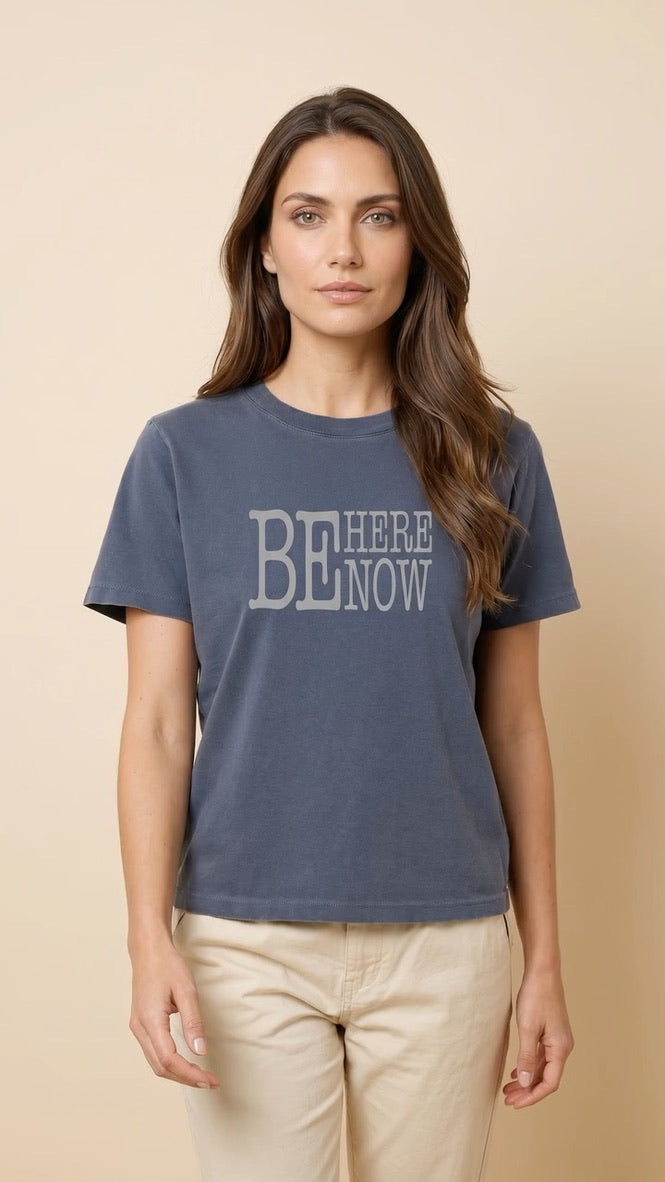Be Here Now Women's Heavyweight Boxy Short Sleeve Tee