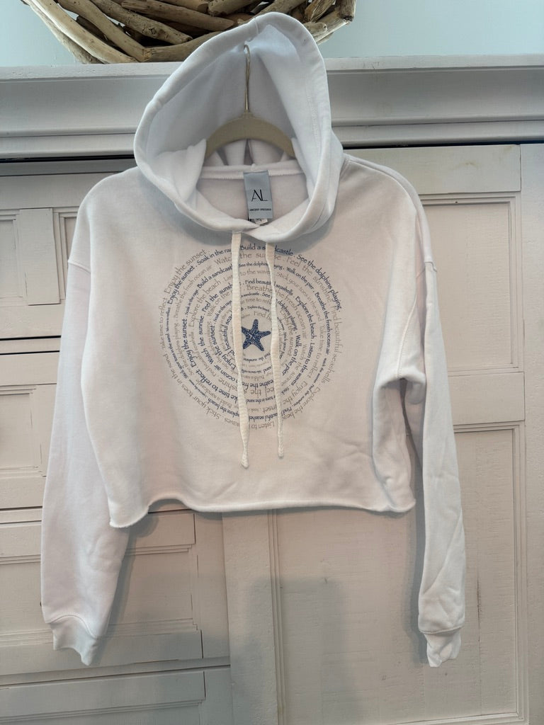 Seaside Spiral Women's Hoodie Ancient Language Yoga Clothing