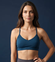 Bamboo Organic Cotton Bralette in Moroccan Teal
