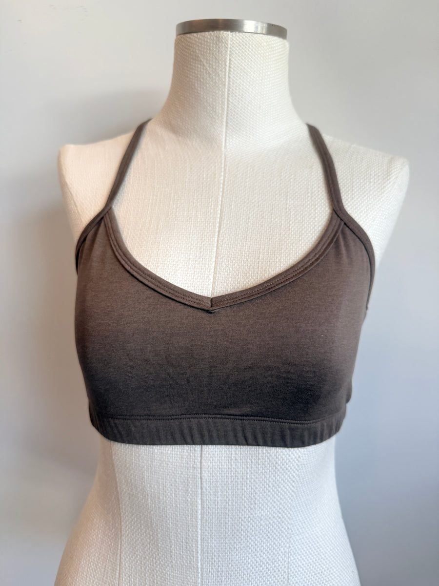 Bamboo Bralette Coffee Brown with matching binding