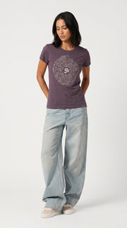 Zen Spiral Women's Pima Cotton Cap Sleeve Tee