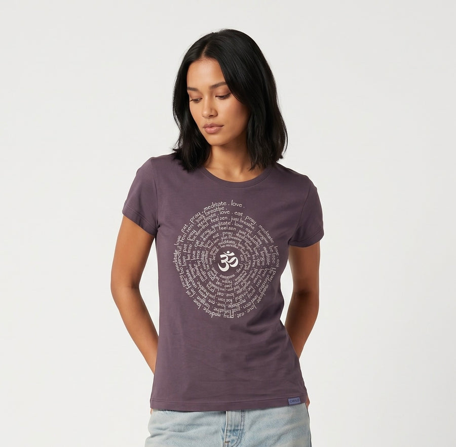 Zen Spiral Women's Pima Cotton Cap Sleeve Tee