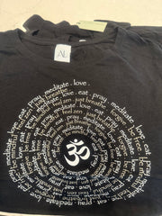 Zen Spiral Women's Bamboo Long Sleeve Tee Ancient Language Yoga Clothing