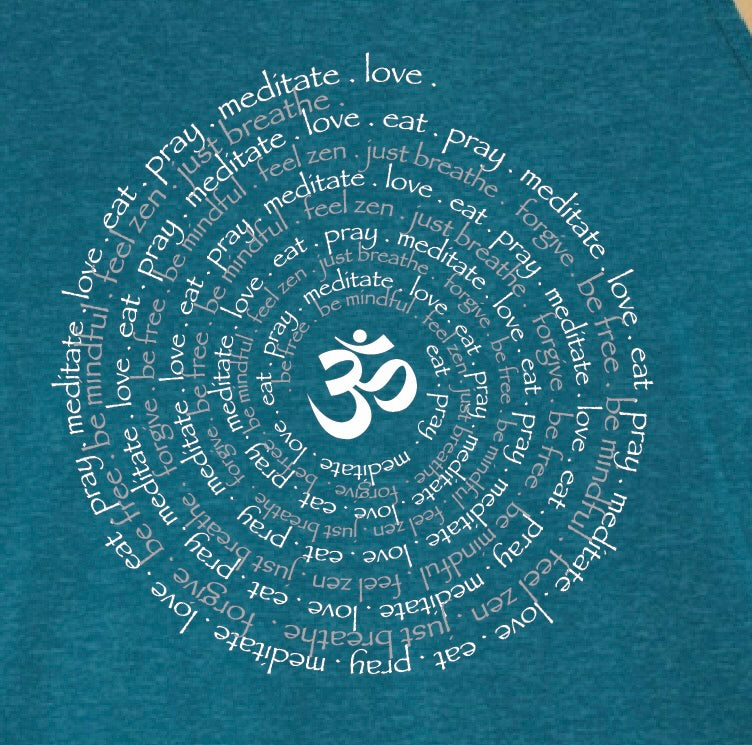 Zen Spiral Women's Flowy Racer Tank in Heather Teal