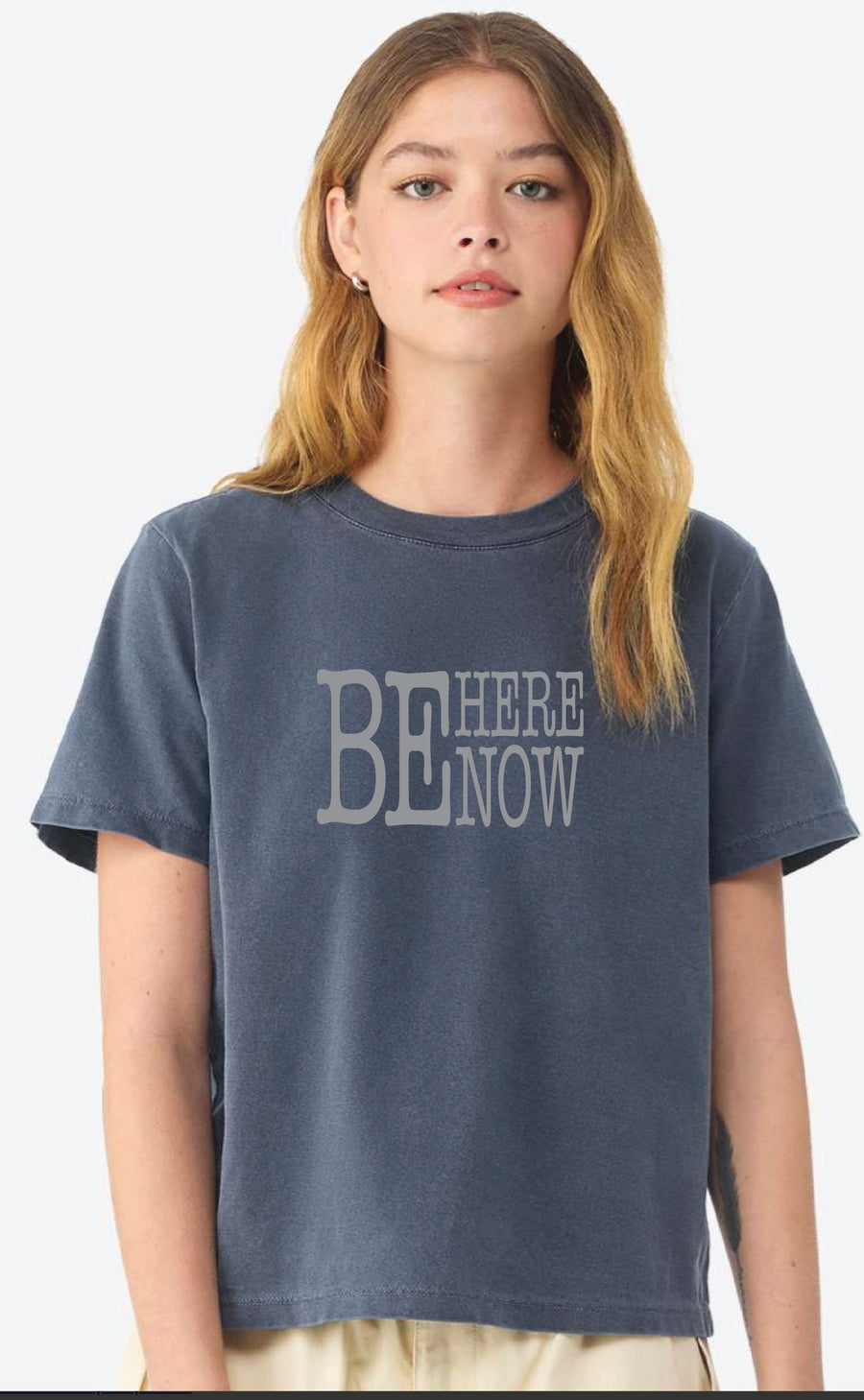 Be Here Now Women's Heavyweight Boxy Short Sleeve Tee