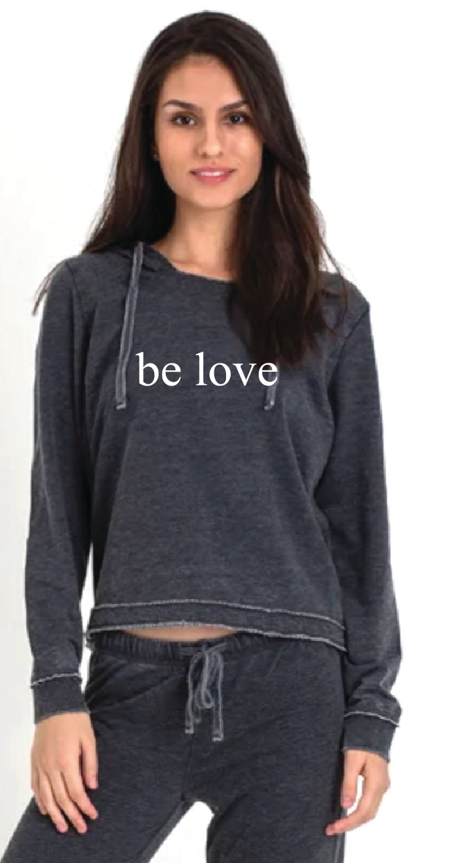 Be Love Women's Beach Hoodie in Vintage Black