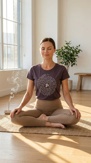 Zen Spiral Women's Pima Cotton Cap Sleeve Tee