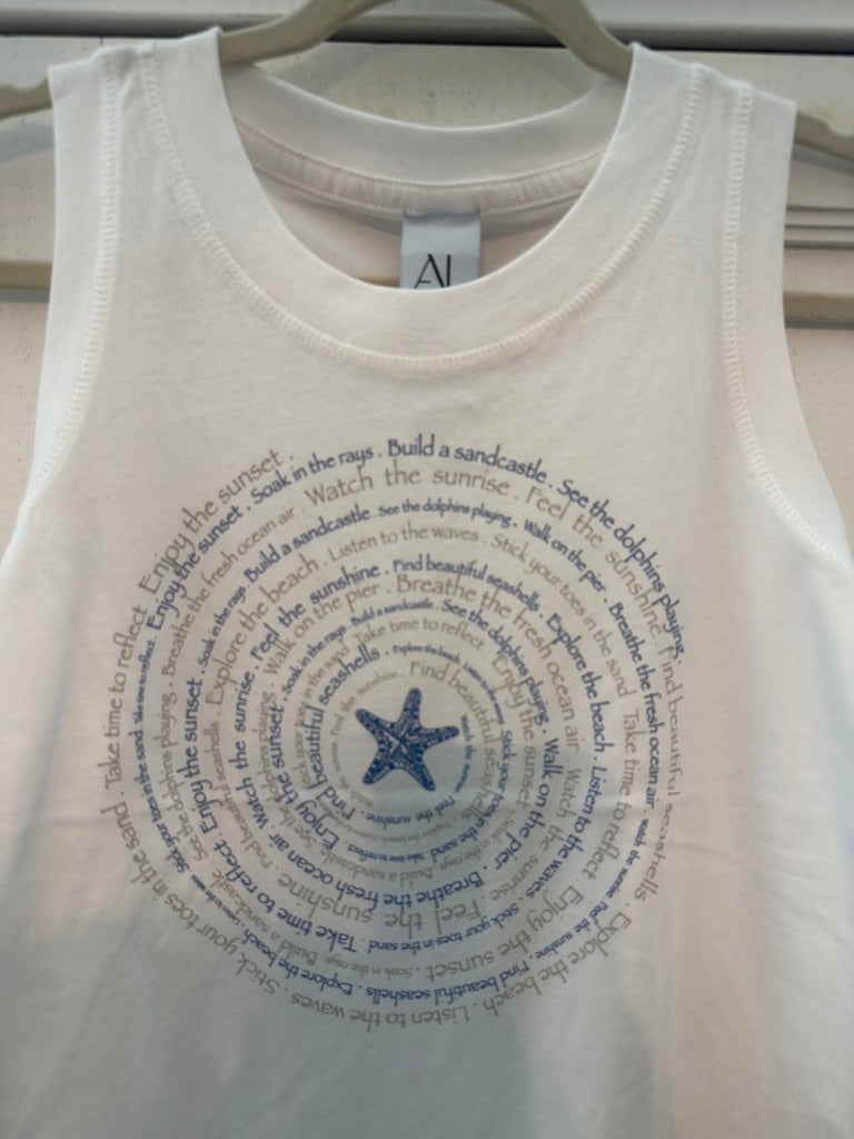 Seaside Spiral Fine Jersey Women's Tank Ancient Language Yoga Clothing