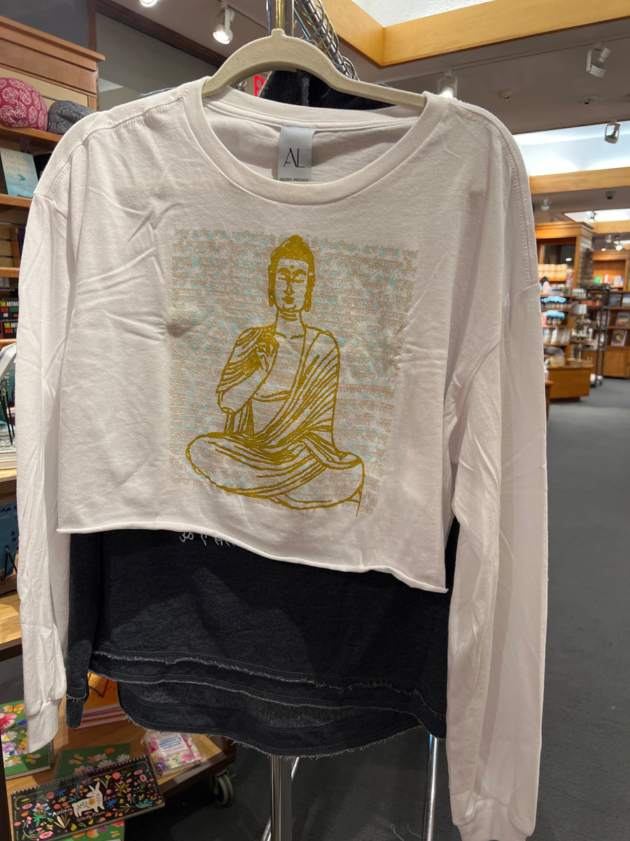 Vintage Buddha Mid Crop Long Sleeve Tee