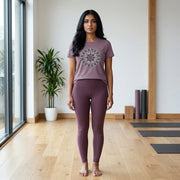 Mandala Women's Relaxed Short Sleeve Tee in Light Violet